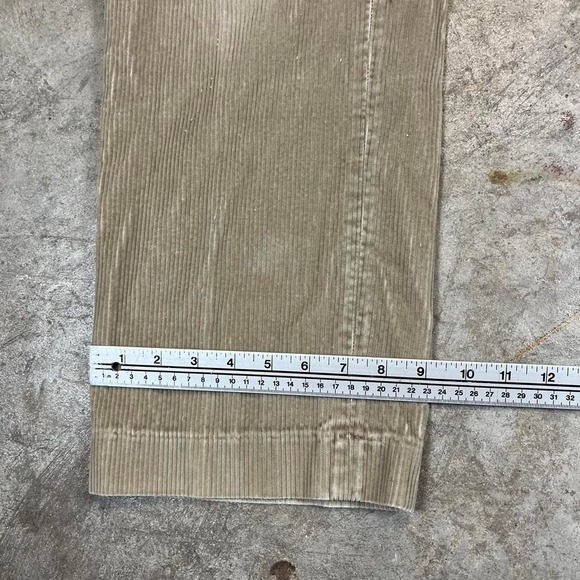 Vintage 90s Tan and cream LLBean corduroy pants Size men's medium - Picture 5 of 6